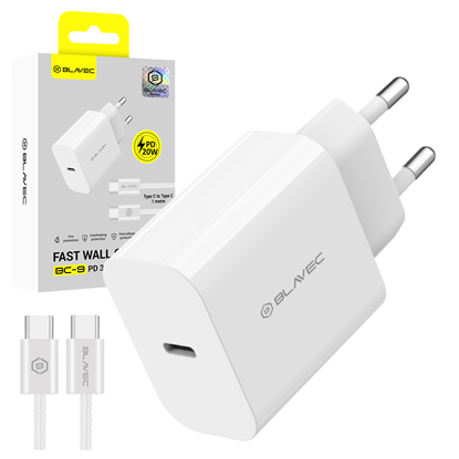 Attēls no Blavec Wall charger BC-9 - Type C - PD 20W 3A with
