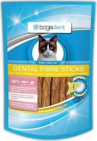 Picture of BOGADENT FIBRE STICKS KOT SALMON /12 przysmak p/osadom 50g