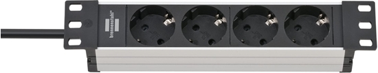 Picture of Brennenstuhl Brennenstuhl Alu-Line 10 4-way, power strip (black/silver, 1U)