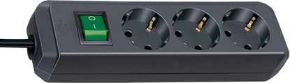 Изображение Brennenstuhl ECO-Line 3 fold black 1,5m + switch