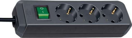 Picture of Brennenstuhl ECO-Line 3 fold black 1,5m + switch