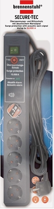 Изображение Brennenstuhl Secure-Tec 6-fold power strip anthracite 3m