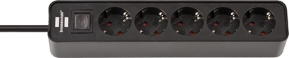 Изображение Brennenstuhl Steckdosenl. Ecolor 5-x schwarz/schwarz Schalt