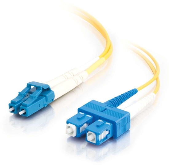 Picture of C2G LC-SC 9/125 OS1 Duplex Singlemode PVC Fiber Optic Cable (LSZH) - Patch-Kabel - SC Single-Modus (M) zu LC Single-Modus (M) - 2 m - Glasfaser - Duplex - 9/125 Mikrometer - OS1 - halogenfrei - Gelb