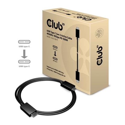 Attēls no CABLE USB-C TO USB-C 1M/M/M CAC-1522 CLUB3D