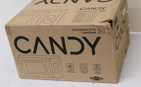 Изображение SALE OUT. Candy CMW20SMB Microwave oven, Freestanding, Capacity 20 L, 700 W, Black | Candy Microwave oven | CMW20SMB | Free standing | 20 L | 700 W | Black | DAMAGED PACKAGING, THE GAPS BETWEEN BODY AND THE DOOR DO NOT MATCH