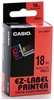 Picture of Casio XR-18RD1 label-making tape Black on red