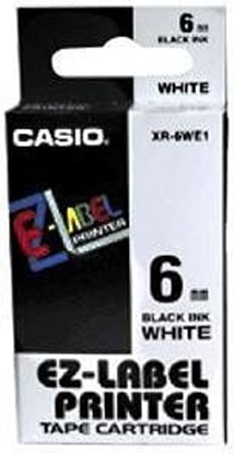 Picture of Casio XR-6 WE 6 mm black on white