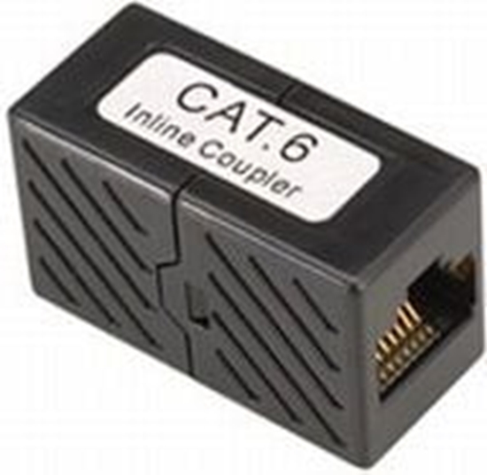 Picture of Cat6 RJ-45 coupler adapter, UTP, Roline