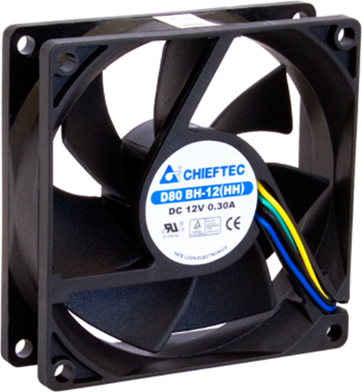 Picture of CHIEFTEC 80x80x25mm Ball Bearing PWM FAN