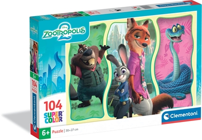 Изображение CLE puzzle 104 SuperKolor Zootopia2 25081