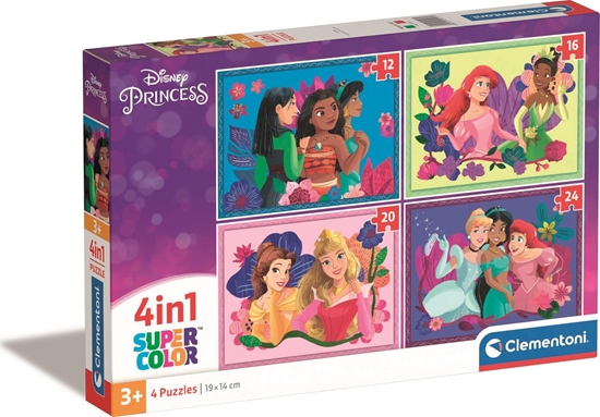 Picture of Clementoni CLE puzzle 4w1 SuperKolor Disney Princess 21517