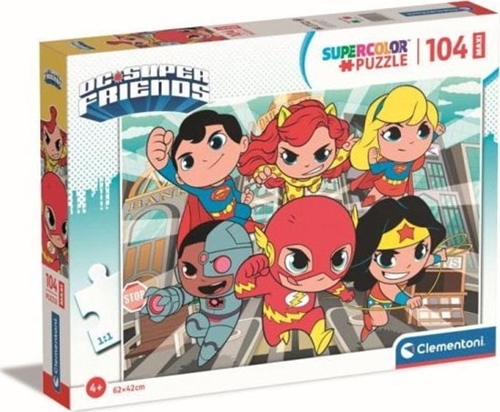 Изображение Clementoni Puzzle 104 Maxi Super Kolor DC Superfriends
