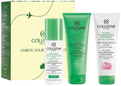 Attēls no Collistar Talasso-Scrub oczyszczajcy peeling do ciaa z Sol Morsk 150g + IDROATTIVA+ Fresh Moisturizing Water Cream odwieajco-nawilajcy krem-el do twarzy 15ml + Deep Moisturizing Fluid