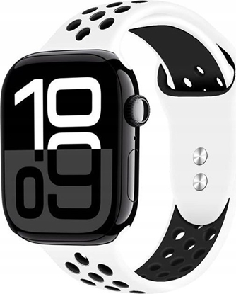 Attēls no Crong Crong Duo Sport - Pasek do Apple Watch 44/45/46/49 mm (biay/czarny)