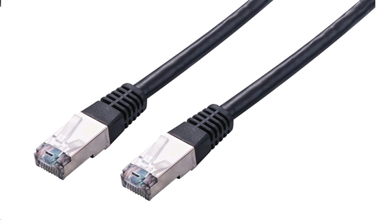 Изображение C-Tech C-TECH kabel patchcord Cat5e, FTP, erný, 0,5m