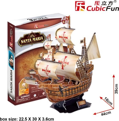 Изображение Cubicfun PUZZLE 3D aglowiec Santa Maria - T4008H
