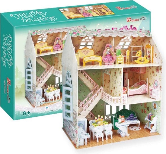 Изображение Cubicfun PUZZLE 3D Domek Dla Lalek Dreamy - P645H