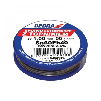 Изображение Dedra Lut z topnikiem Sn60Pb40 1mm 50g - 31L61005
