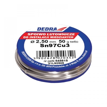 Изображение Dedra Spoiwo lutownicze 2,5mm Sn97Cu3 50g (31L92505)