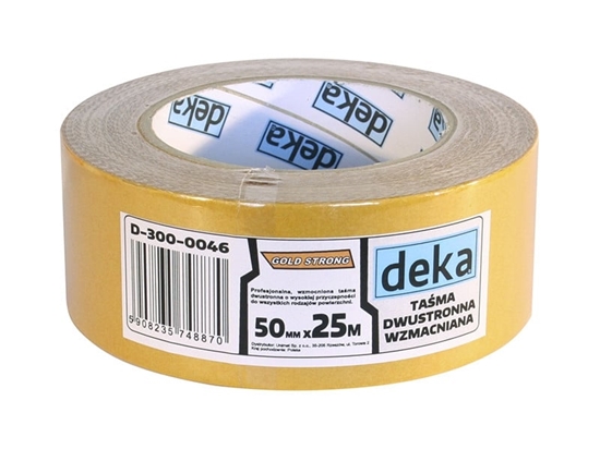 Изображение Deka Tama dwustronna wzmacniana Gold Strong 50mm x 25m (D-300-0046)