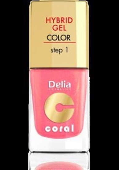 Picture of Delia Cosmetics Coral Hybrid Gel Emalia do paznokci nr 16 ciepy redni ró 11ml