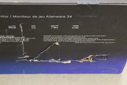 Изображение SALE OUT. Dell LCD Alienware AW3425DWM 34" VA WQHD/3440x1440/HDMI,DP,USB/Black | Dell Alienware AW3425DWM | 34 " | VA | WQHD | 21:9 | 180 Hz | 1 ms | 3440 x 1440 pixels | 400 cd/m² | HDMI ports quantity 2 | Warranty 36 month(s) | DAMAGED PACKAGING