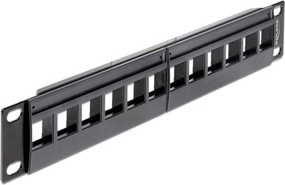 Picture of Delock 10″ Keystone Patch Panel 12 Port black