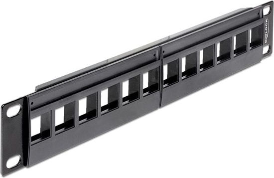 Picture of Delock 10″ Keystone Patch Panel 12 Port black