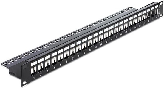 Picture of Delock 19″ Keystone Patch Panel 24 Port black