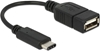 Изображение Delock Adapter cable USB 2.0 Type-C™ male > USB 2.0 Type-A female 15 cm black