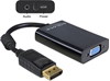 Picture of Delock Adapter DisplayPort 1.1 male > VGA female + Audio + Power black
