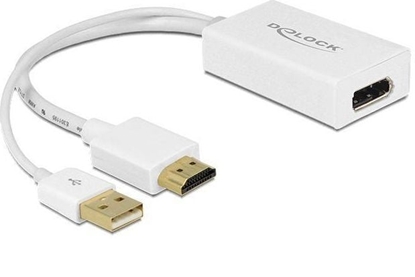Picture of Delock Adapter HDMI-A male > DisplayPort 1.2 female white