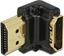 Изображение Delock Adapter High Speed HDMI with Ethernet – HDMI-A female > HDMI-A male 4K 90° angled down black