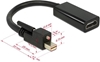 Picture of Delock Adapter mini DisplayPort 1.2 male with screw > HDMI female 4K Active black