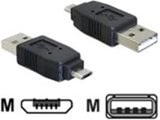 Изображение Delock Adapter USB 2.0 Type Micro-B male to USB 2.0 Type-A male