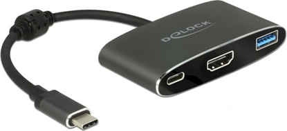 Picture of Delock Adapter USB Type-C™ male > HDMI female (DP Alt Mode) 4K 30 Hz + USB Type-A + USB Type-C™ PD