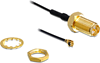 Изображение Delock Antenna Cable RP-SMA jack bulkhead to I-PEX Inc., MHF® I plug 1.13 20 cm thread length 10 mm 6 GHz