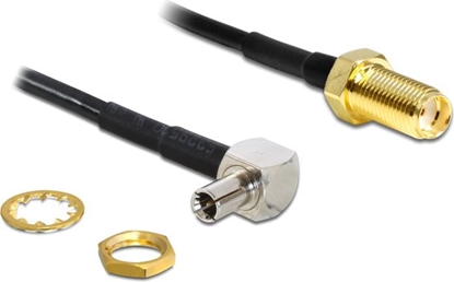 Picture of Delock Antenna Cable SMA Jack bulkhead > TS-9 90° plug 170 mm
