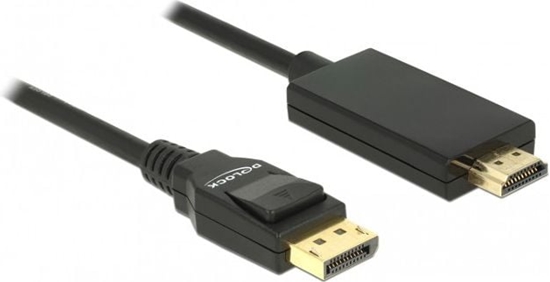 Picture of Delock Cable DisplayPort 1.2 male > High Speed HDMI-A male passive 4K 30 Hz 2 m black