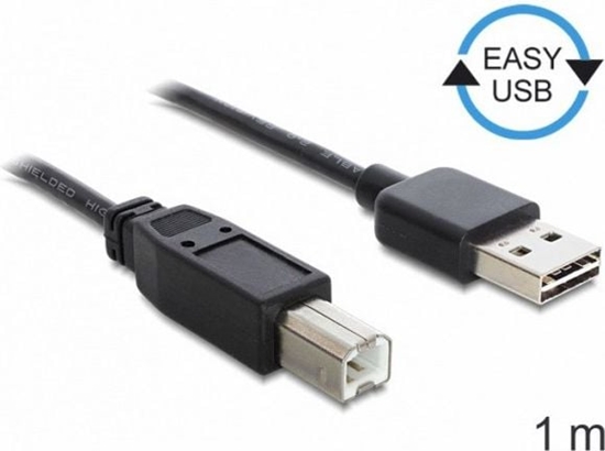 Picture of Delock Cable EASY-USB 2.0 Type-A male > USB 2.0 Type-B male 1 m black