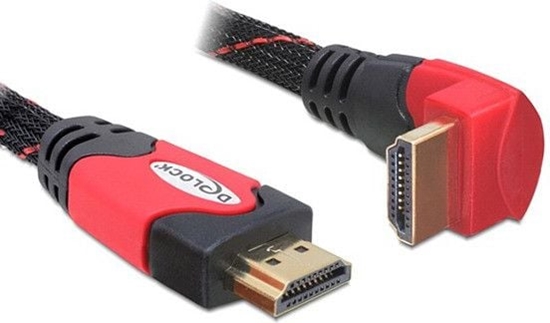 Picture of Delock Cable High Speed HDMI with Ethernet – HDMI A male > HDMI A male angled 4K 3 m