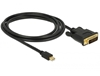 Изображение Delock Cable mini DisplayPort 1.1 male > DVI 24+1 male 2 m