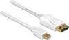 Изображение Delock Cable Mini DisplayPort 1.2 male > DisplayPort male 4K 60 Hz 5.0 m