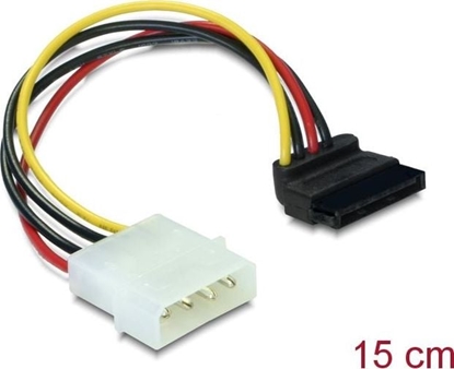 Picture of Delock Cable SATA 15 pin HDD to 4 pin male – angled