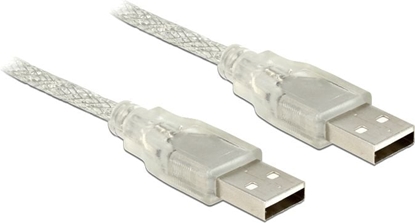 Picture of Delock Cable USB 2.0 Type-A male > USB 2.0 Type-A male 0.5 m transparent