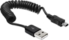 Picture of Delock Cable USB 2.0-A male > USB mini male coiled cable