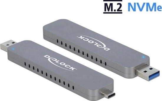 Picture of Delock External Enclosure for M.2 NVME PCIe SSD with USB Type-C™ and Type-A male