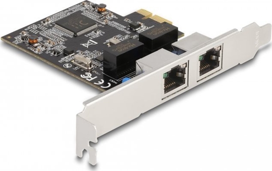 Picture of Delock PCI Express x1 Network Card Gigabit LAN 2 x RJ45 RTL8111