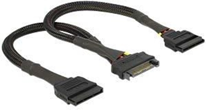 Picture of Delock SATA Power Cable 15 pin female > 2 x SATA 15 pin male 25 cm
